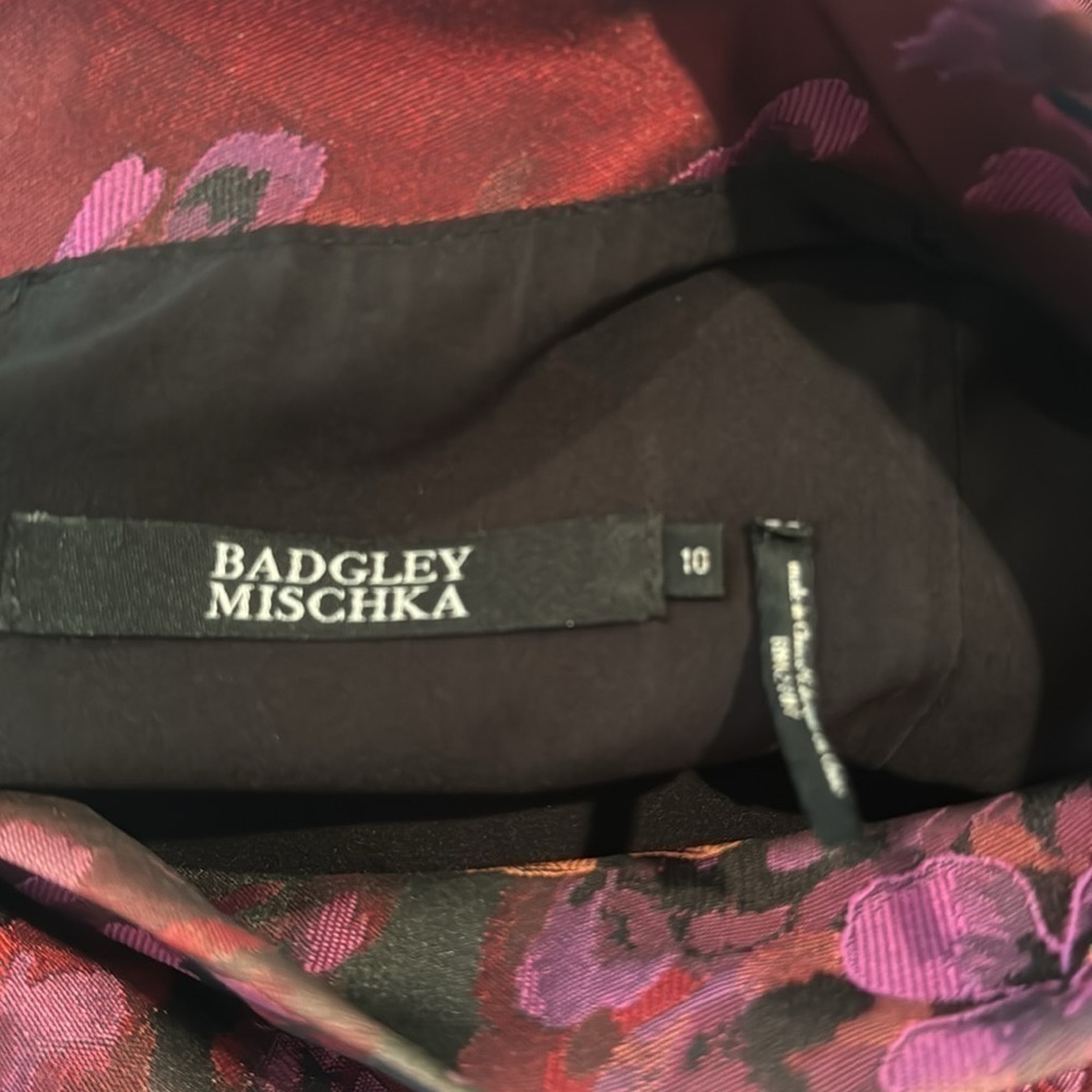 Badgley Mischka Floral Pink and Purple Dress - Picture 13 of 14